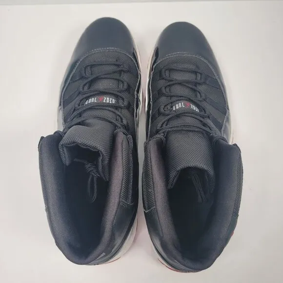 Air Jordan XI 2005 Men's Black Red Retro Sneakers 136046-061 US Size 14