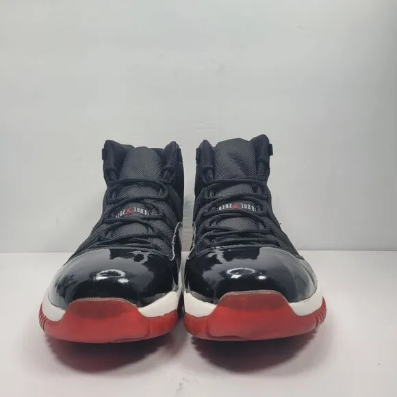 Air Jordan XI 2005 Men's Black Red Retro Sneakers 136046-061 US Size 14
