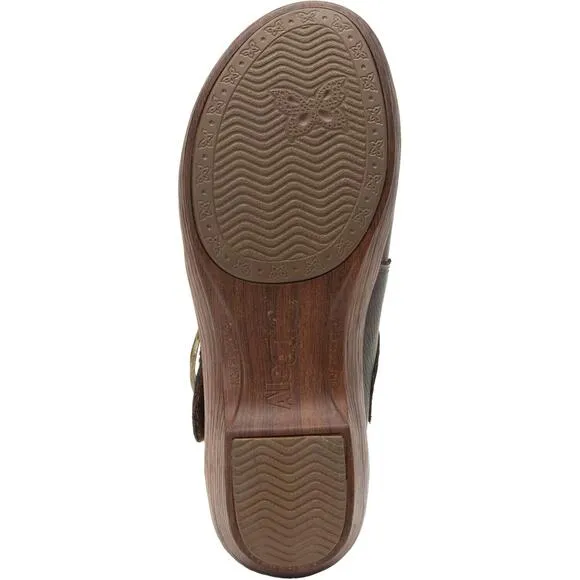 Alegria Womens Symone Leather Ankle Wedge Heel Boots - Espresso NEW