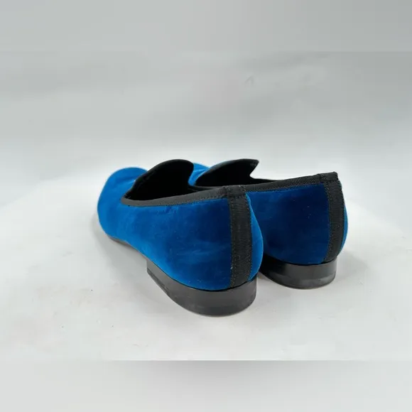 Alexander Mcqueen Royal Blue Velvet Slip-on Loafers Size 42/9 USA made In italy
