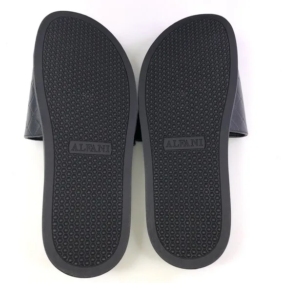 Alfani Atlas Black Slip On Slide Shoes