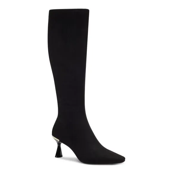 ALFANI Womens Black Comfort Goring Cecee Pointed Toe Kitten Heel Boots 6 M