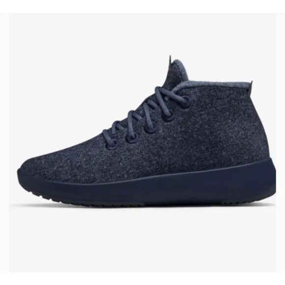 Allbirds Women's Size 8 Blue Wool Runner-up Mizzles High Top Sneakers