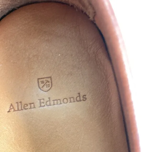 ALLEN EDMONDS 8.5 Brown Leather Factory Second Daytona 2.0 Driving Loafer Shoes