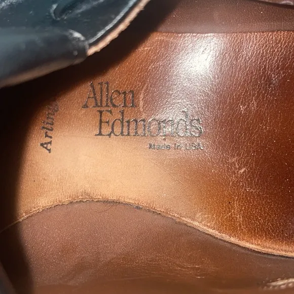 Allen Edmonds Arlington Black Loafer Dress Shoe Career Work Court Size Mens 8.5