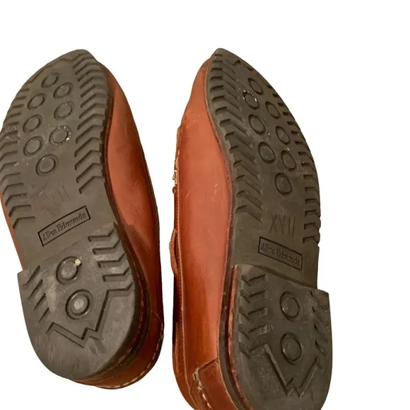 Allen Edmonds brown leather tassel fringe slip on loafers shoes men’s size 12