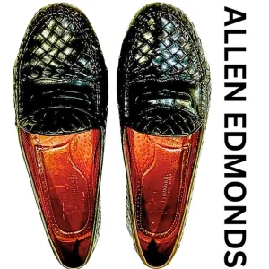 Allen Edmonds St Lucia Black Woven Loafers Men’s 9D or 7 7 1/2 Boys