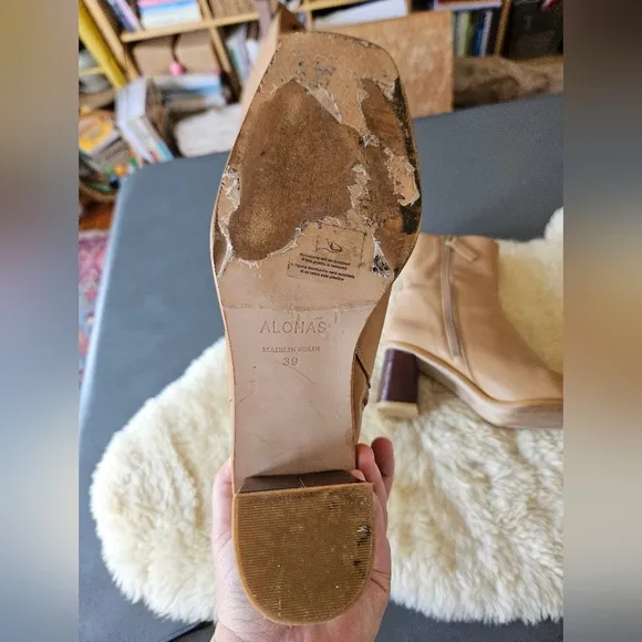 Alohas West Calf Boots In Tan Sz 39