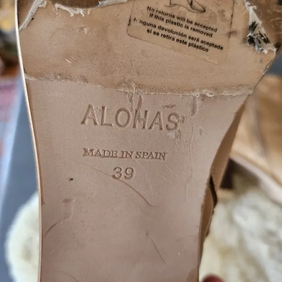 Alohas West Calf Boots In Tan Sz 39