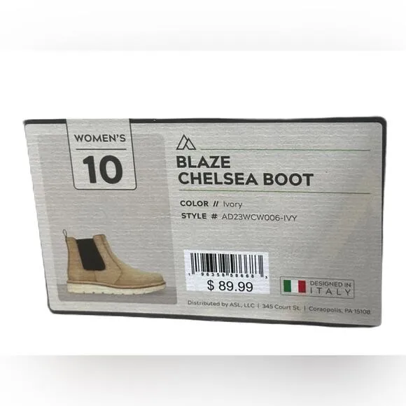 Alpine Design Women's Blaze Chelsea Boots Ivory Color AD23WCW006-IVY - NEW - 10