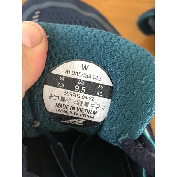Altra Paradigm 6 Ego Max ALOA5484442 Sneaker Women's 9.5 Blue Mesh Lace Up Shoes
