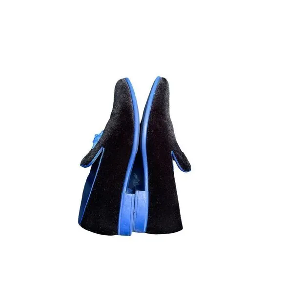 Amali Brady Royal Blue-Black Slip-on Dress Shoes Size 8