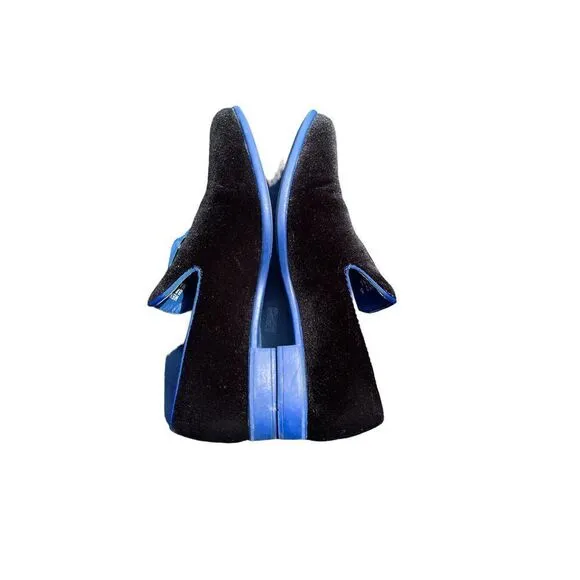Amali Brady Royal Blue-Black Slip-on Dress Shoes Size 8