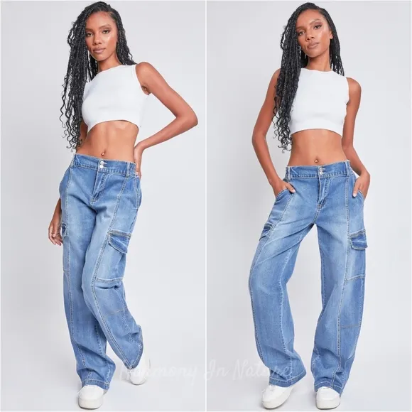 Andie High Waisted Cargo Jeans