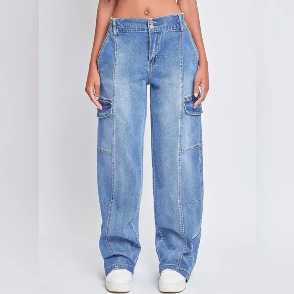 Andie High Waisted Cargo Jeans
