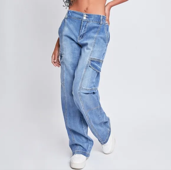 Andie High Waisted Cargo Jeans
