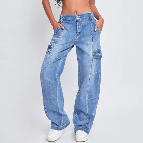 Andie High Waisted Cargo Jeans