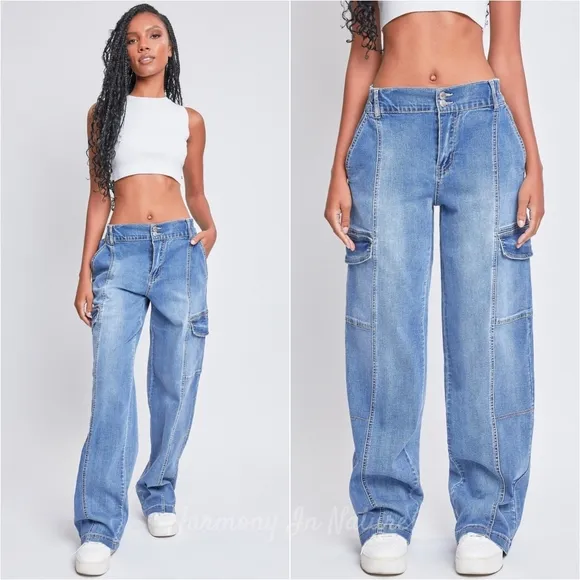 Andie High Waisted Cargo Jeans