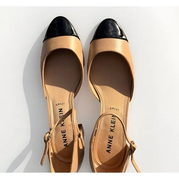 Anne Klein Women's Patia Pump, Shoes  Size 8.5 Beige/Black Nordstrom Rack