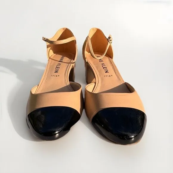Anne Klein Women's Patia Pump, Shoes  Size 8.5 Beige/Black Nordstrom Rack