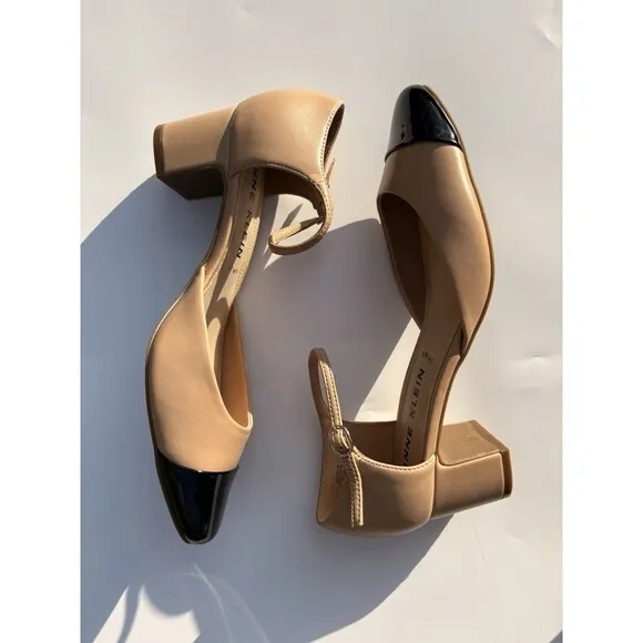 Anne Klein Women's Patia Pump, Shoes  Size 8.5 Beige/Black Nordstrom Rack