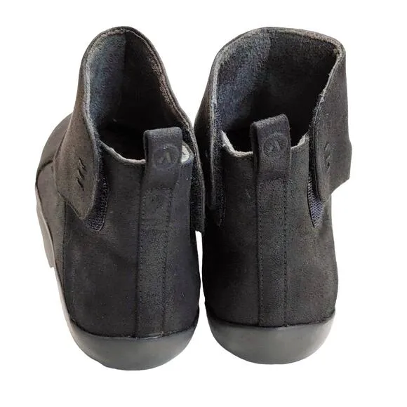 Anodyne No. 91 Casual Ankle Boots Black Vegan Leather Womens Size US 10W UK 7.5