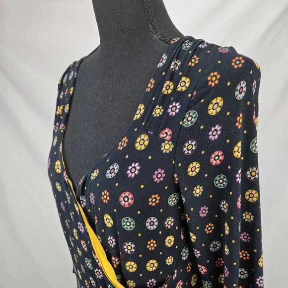 ANTHRO MAEVE Motif Faux Wrap Dress Size Large