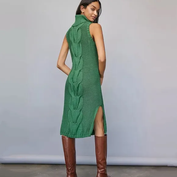 Anthropologie Sapphire Turtleneck Tunic Sweater Dress