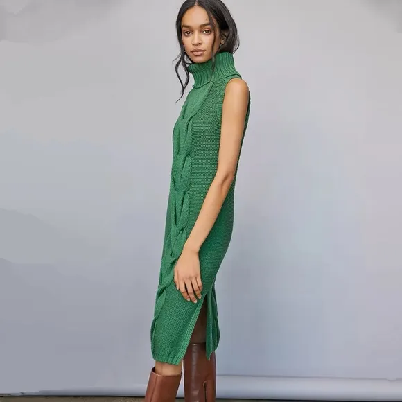 Anthropologie Sapphire Turtleneck Tunic Sweater Dress