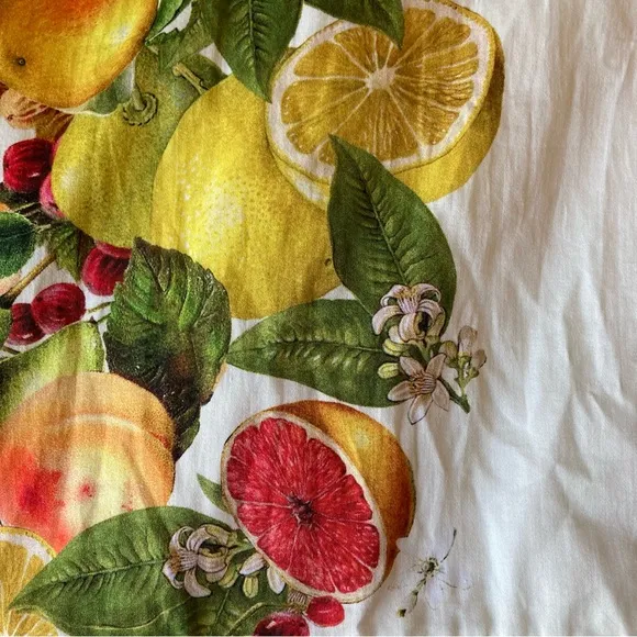 ANTONIO MELANI Sloan Southern Sweets Citrus Fruit Ruffle Racerback Dress NWT