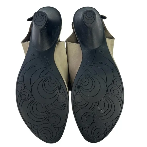 Arche Enexor Suede Leather Sandals Cutouts‎ Sculpted Heel Sling Back Size 10.5