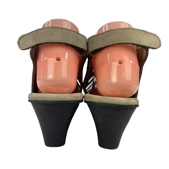 Arche Enexor Suede Leather Sandals Cutouts‎ Sculpted Heel Sling Back Size 10.5