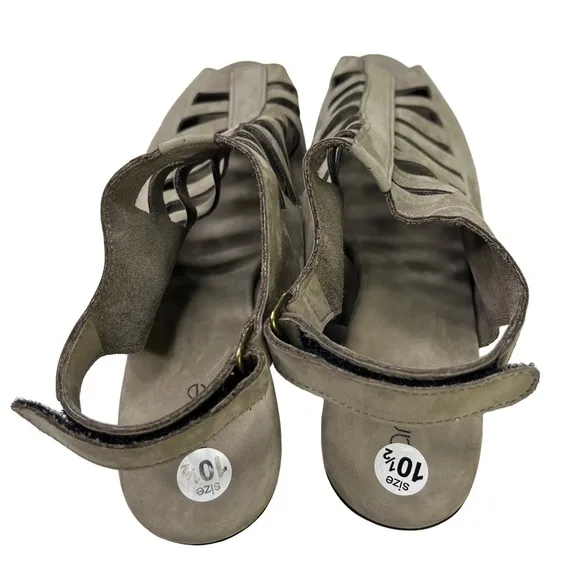 Arche Enexor Suede Leather Sandals Cutouts‎ Sculpted Heel Sling Back Size 10.5