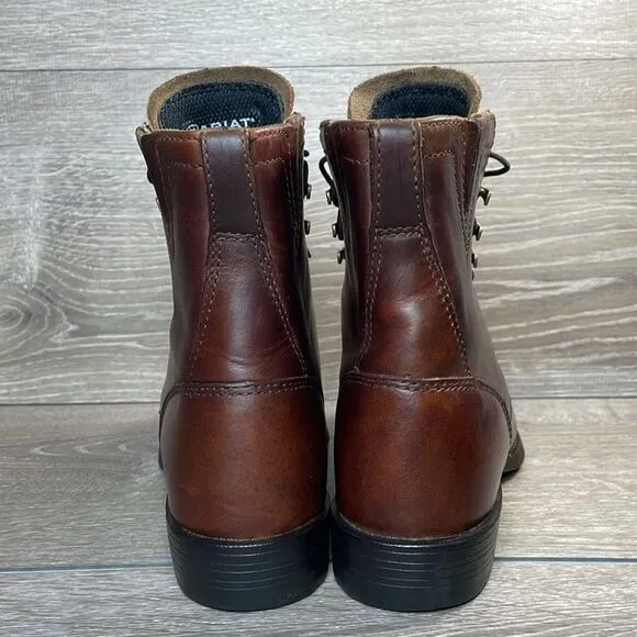 Ariat Heritage Lacer II Women’s Sz 6B Brown Leather Western Cowboy Roper Boots