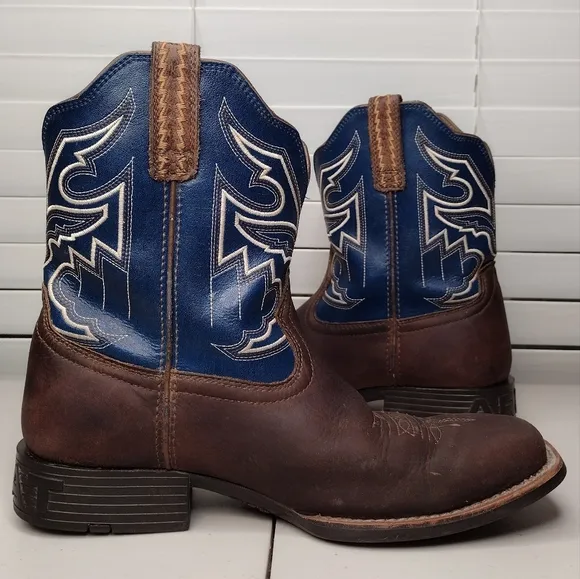 Ariat Kids Youth Sorting Pen Leather Cowboy Rodeo Western Boots Sz 5