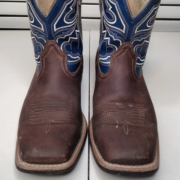 Ariat Kids Youth Sorting Pen Leather Cowboy Rodeo Western Boots Sz 5