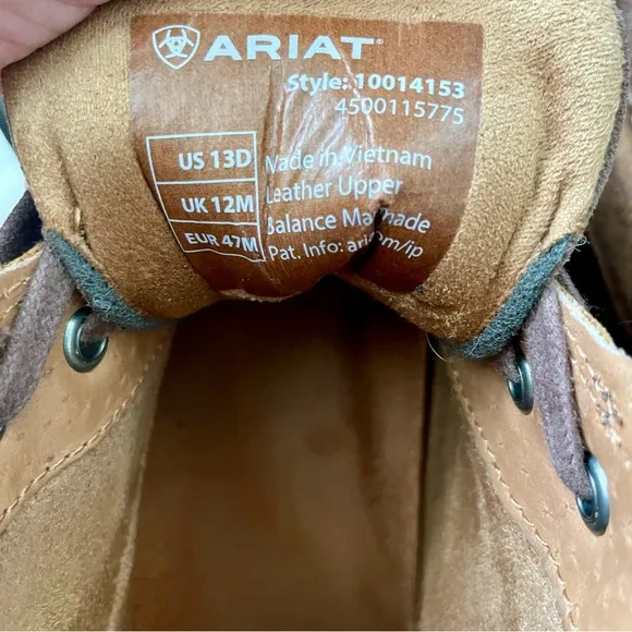 Ariat Lookout Men’s Chukka Cushioned Boots Size 13