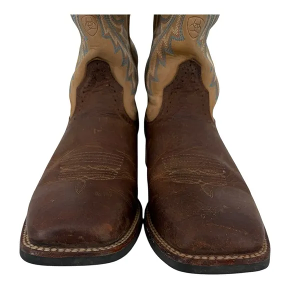 Ariat Men’s Quickdraw Western Square Toe Cowboy Boots Tumbled Bark Size