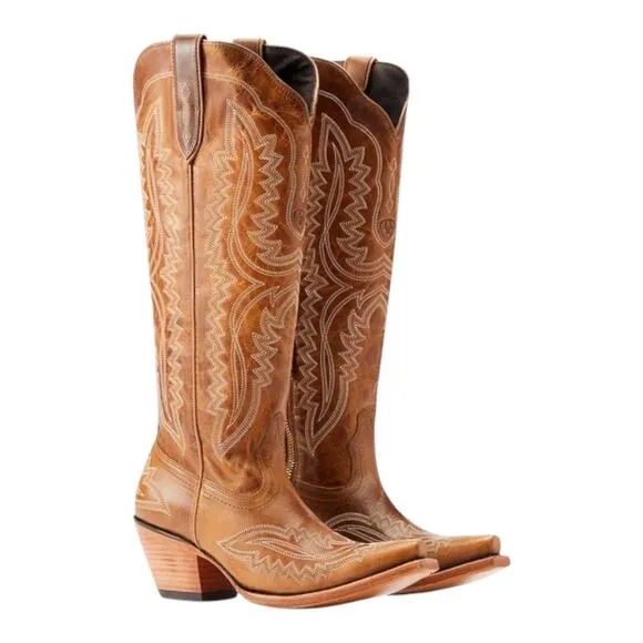 ARIAT Women’s CASANOVA SHADES OF GRAIN Snip Toe Tall Western/Cowboy BOOTS | NEW