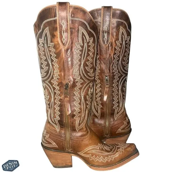 ARIAT Women’s CASANOVA SHADES OF GRAIN Snip Toe Tall Western/Cowboy BOOTS | NEW