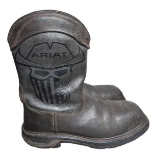 Ariat Workhog Brown Leather Cowboy Work Boots Composite Toe Mens 10