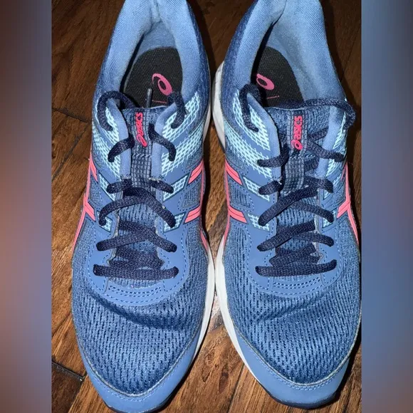 Asics Gel-Contend 6 Women Running Shoes Blue Pink 8.5 Athletic 1012A570 Sneaker‎