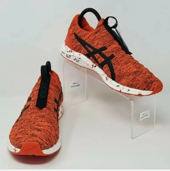 Asics Mens Sz 8 Hyper Gel Kenzen T8F0N Orange Running Shoes Slip On Low Top New