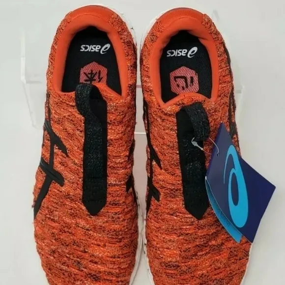 Asics Mens Sz 8 Hyper Gel Kenzen T8F0N Orange Running Shoes Slip On Low Top New