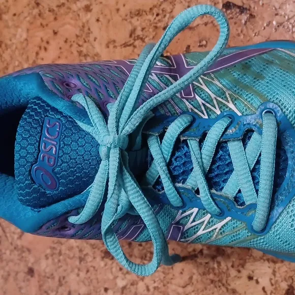 Asics Women's Gel Nimbus 18 Blue &amp; Purple Running Shoes Size 8