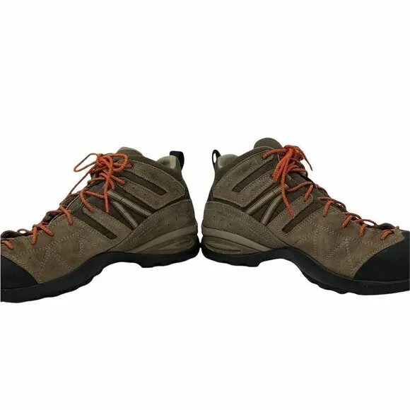 Asolo Mens Hiking Shoes Brown Orange Leather Mid Top Lace Up Waterproof 9.5 M
