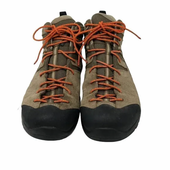 Asolo Mens Hiking Shoes Brown Orange Leather Mid Top Lace Up Waterproof 9.5 M