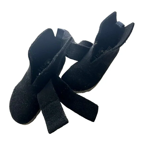 Asportuguesas Black Wool Felt Ankle Eco Boots Booties Woman’s Size 39 7.5