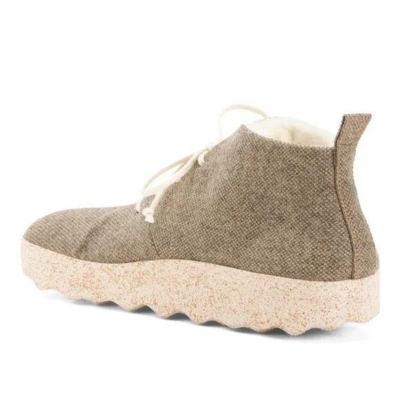 ASPORTUGUESAS  Cake Lace Up Wool Ankle Boots