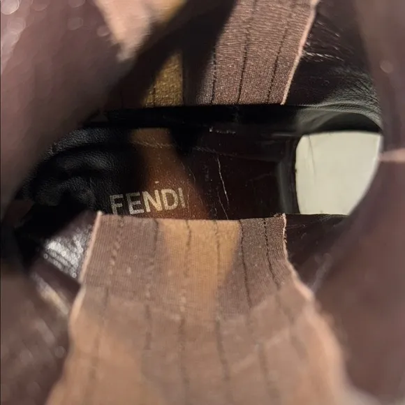 Authentic Fendi Women's Brown Suede Ankle Boots